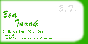 bea torok business card