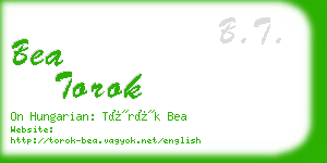 bea torok business card